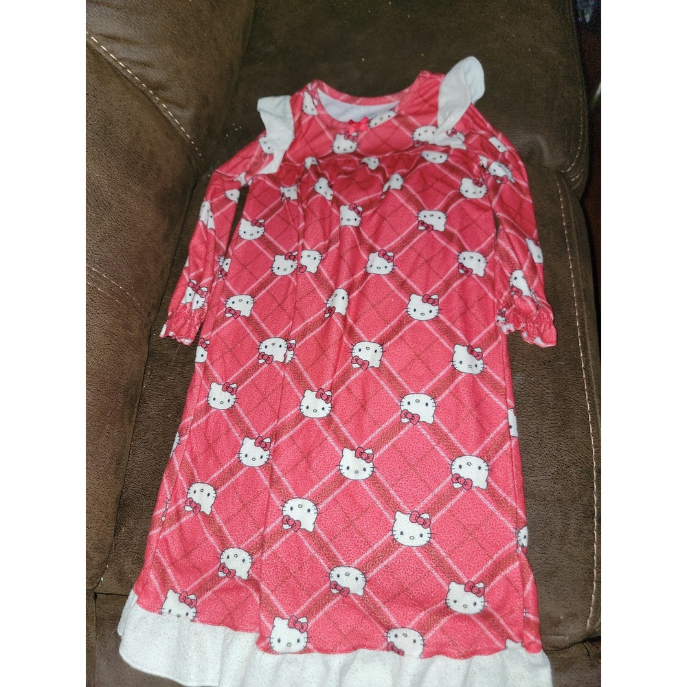 Hello kitty holiday Christmas plaid nightgown sleep size 4โ 5 XS
